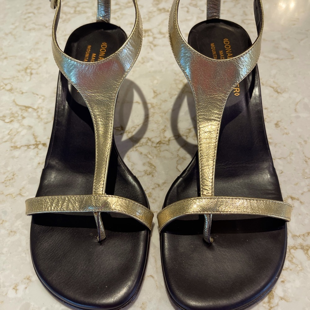 Gold leather Donald Pliner sandals